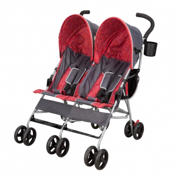 Delta Children City Street LX Side by Side Stroller, Grey