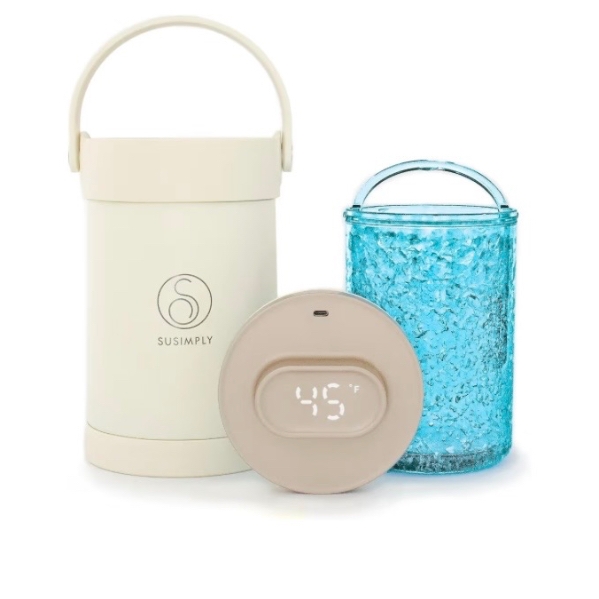 Breastmilk Chiller Reusable Storage Container by CERES CHILL | Cooler - Keeps Milk at Safe temperatures for 20+ Hours | Bottle Connects w/Most Major Pumps (1 Chiller, Zen Green)