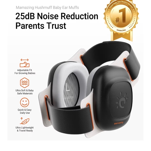 Baby Noise Cancelling Headphones，Baby Ear Protection Ear-Muffs for Newborns Infants and Toddlers, Sleeping Airplanes Fireworks White