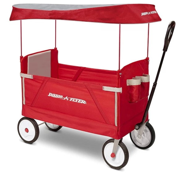 Radio Flyer Folding Wagon for kids and cargo , Red