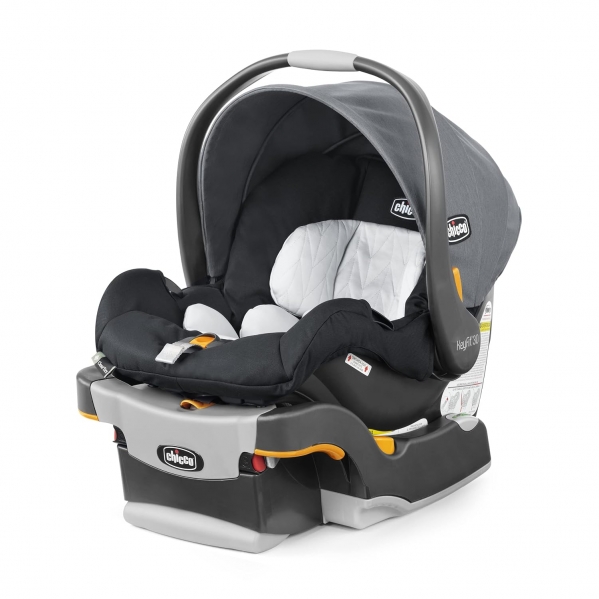 Chicco KeyFit 30 ClearTex Infant Car Seat and Base, Rear-Facing Seat for Infants 4-22 lbs, Includes Infant Head and Body Support, Compatible with Chicco Strollers, Baby Travel Gear, Pewter/Grey With ClearTex® No Chemicals Pewter