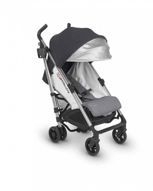 UPPAbaby G-Luxe Stroller - Jordan (Charcoal Melange/Silver) + G-Luxe Rain Shield