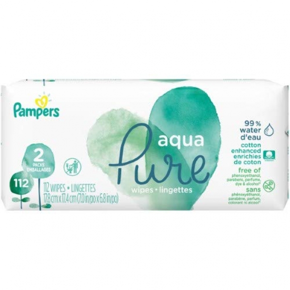 Pampers Aqua Pure Wipes (Pack of 2)
