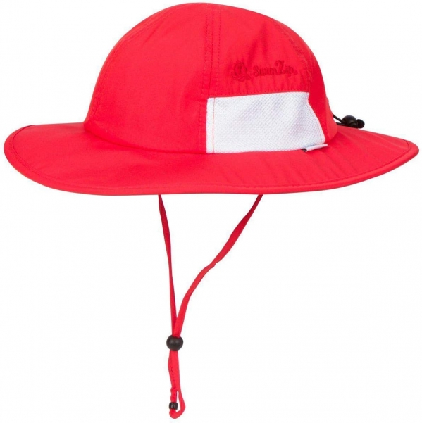 SwimZip Wide Brim Sun Hat | UPF 50+ Protection for Baby, Toddler, and Kids 2-8 Years Red
