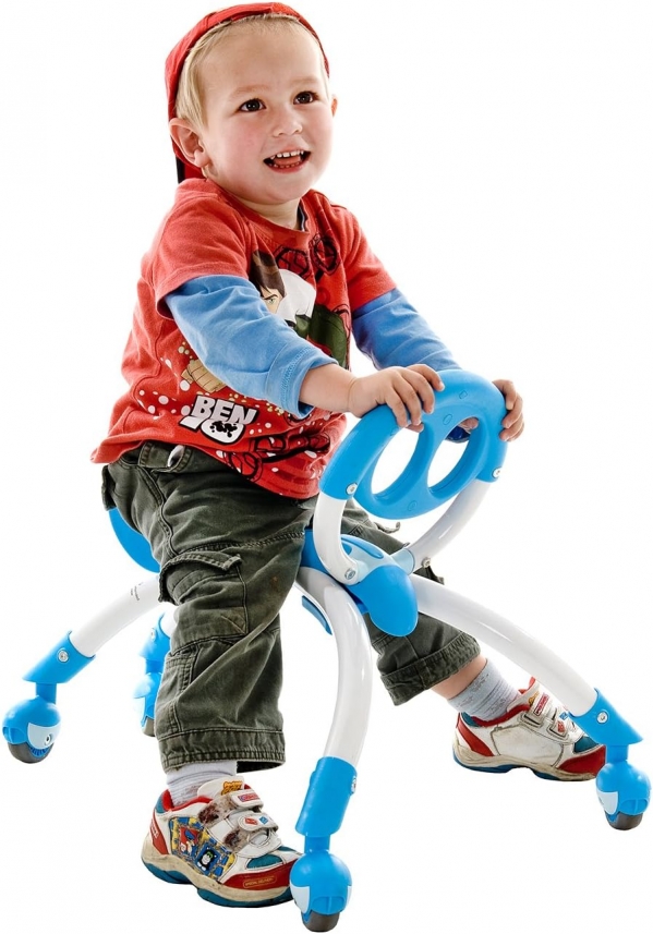 Pewi Walking Ride On Toy - From Baby Walker to Toddler Ride On for Ages 9 Months to 3 Years Old Blue