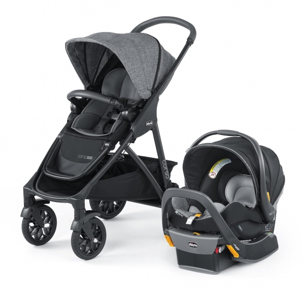 Chicco Corso Primo ClearTex Travel System - Aspen | Black Corso Modular Travel System Primo Aspen