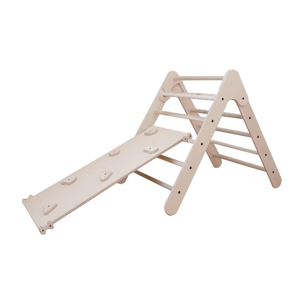 Children's Foldable Triangle with Climbing Ramp and Slide - Made in The USA