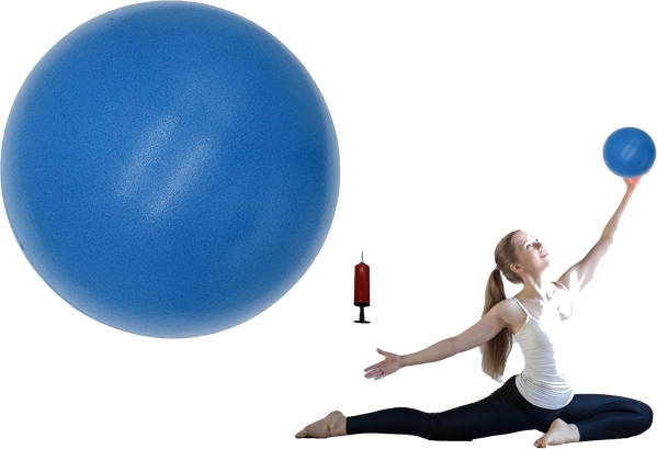 Exercise Ball Small, 6 inch Small Ball for Pilates with Pump, 6 in Barre Ball, 6" Stability Ball Mini Yoga Ball for Women Workout Fitness Physical Therapy PT blue