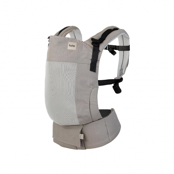Baby Tula Free-to-Grow Coast Mesh Baby Carrier 7-45 lb, Adjustable Newborn to Toddler Carrier, Ergonomic Inward Front and Back Carry, Lightweight - Coast Overcast