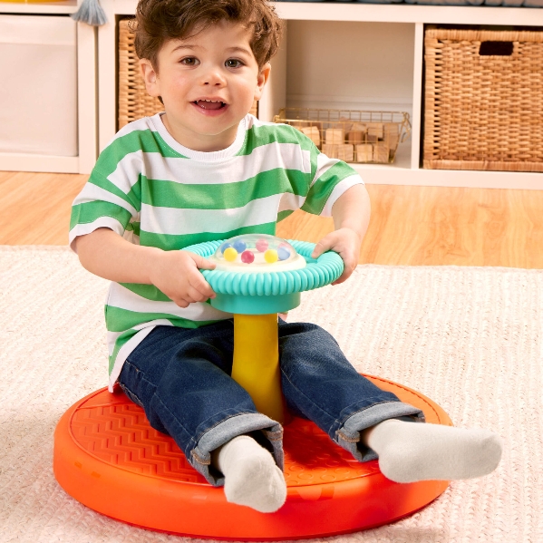 Classic Sit ‘n Spin Activity Toy, 360° Toddler Spinning Seat, Amazon Exclusive, Toy for Boys, Girls, Kids, Ages 18 Months and Up by Just Play