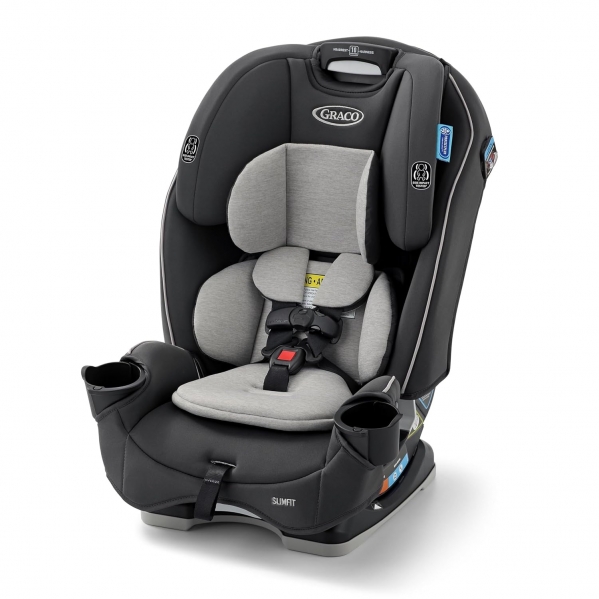 Graco Slimfit 3-in-1 Convertible Car Seat, Ultra-Space-Saving Design, Darcie 2.0, Suitable for Rear and Forward-Facing, Highback Booster Seat with 10-Position Headrest SlimFit Darcie 2.0