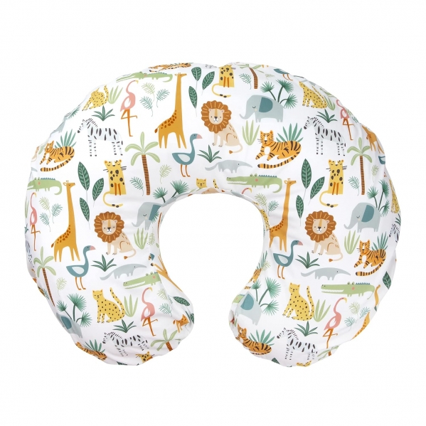 Boppy Nursing Pillow Cover—Original | Colorful Wildlife | Cotton Blend Fabric | Fits Boppy Bare Naked, Original and Luxe Breastfeeding Pillow | Awake Time Only