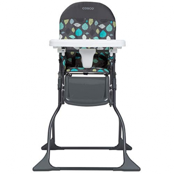 Cosco Simple Fold Full Size High Chair with Adjustable Tray, Seedling