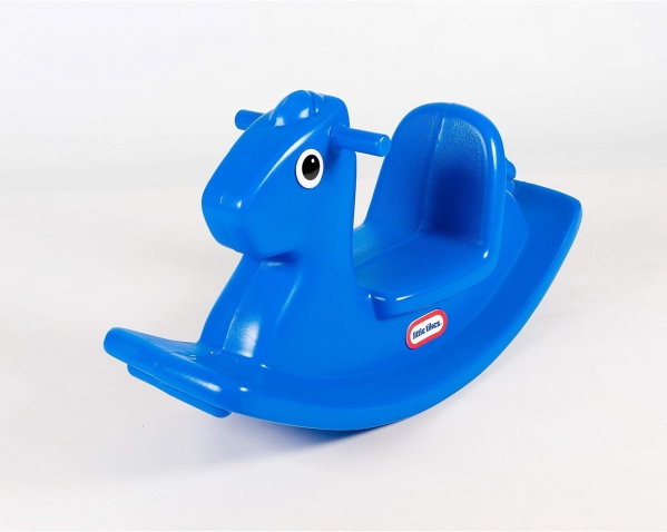 Little Tikes 173950E3 Rocking Horse-Active Play for Toddlers-Easy Grip Handles & Stable Saddle for Safety-Self Entertaining-Blue