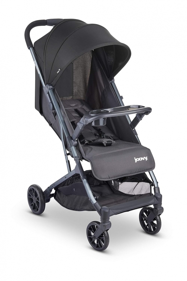 Joovy Kooper Stroller, Lightweight Stroller, Compact Fold with Tray, Forged Iron