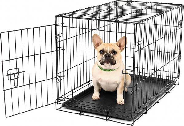 Carlson Pet Products Secure and Foldable Single Door Metal Dog Crate Small