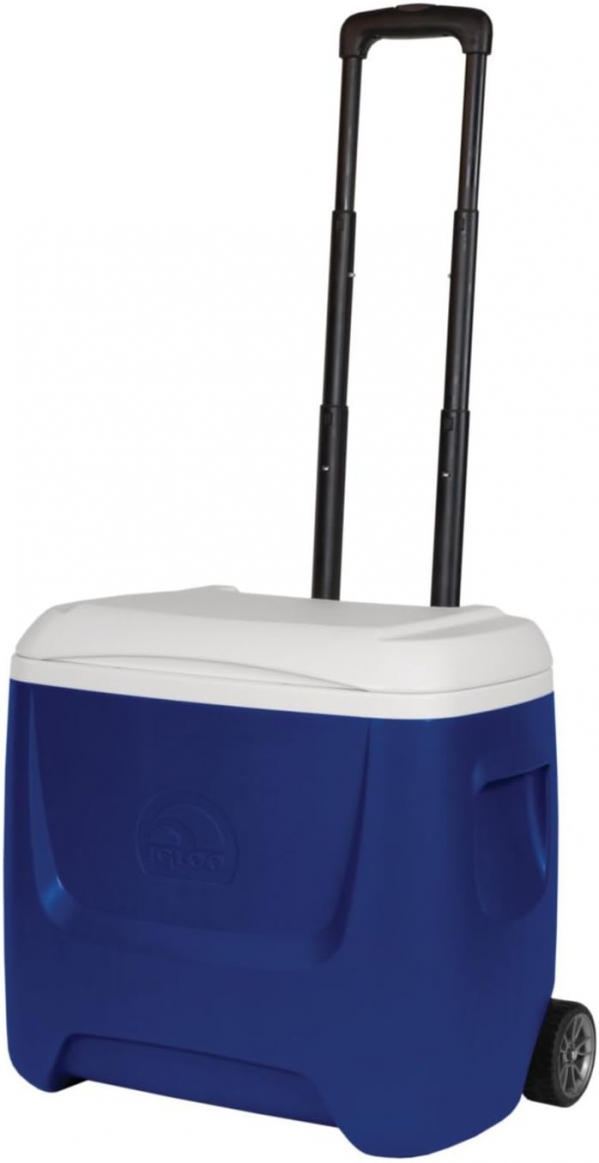 Igloo Island Breeze Roller Cooler, 60 Quart, Blue