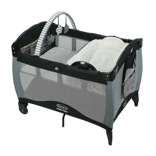 eddie bauer travel playard with bassinet changer and canopy