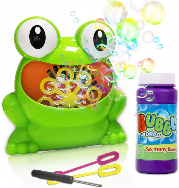 ToyerBee Bubble Machine- Automatic Bubble Maker with Bubble Solution& 2 bubble wands, 800+ Bubbles per Minute,Bubble Blower Toy for 4.5.6.Years Kids &Boys & Girls & Toddlers , Outdoors& Party &Wedding