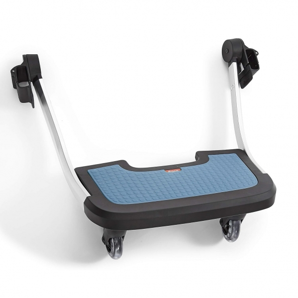 Diono Quantum Hop ‘n Roll Buggy Board, Detachable Ride Along Stroller Platform Glider Board with Clip ‘n’ Go System, Blue